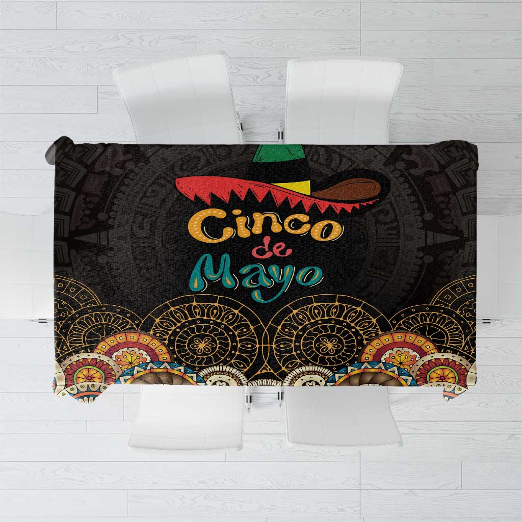 Mexico Cinco de Mayo Fiesta Tablecloth Traditional Sombrero Hat