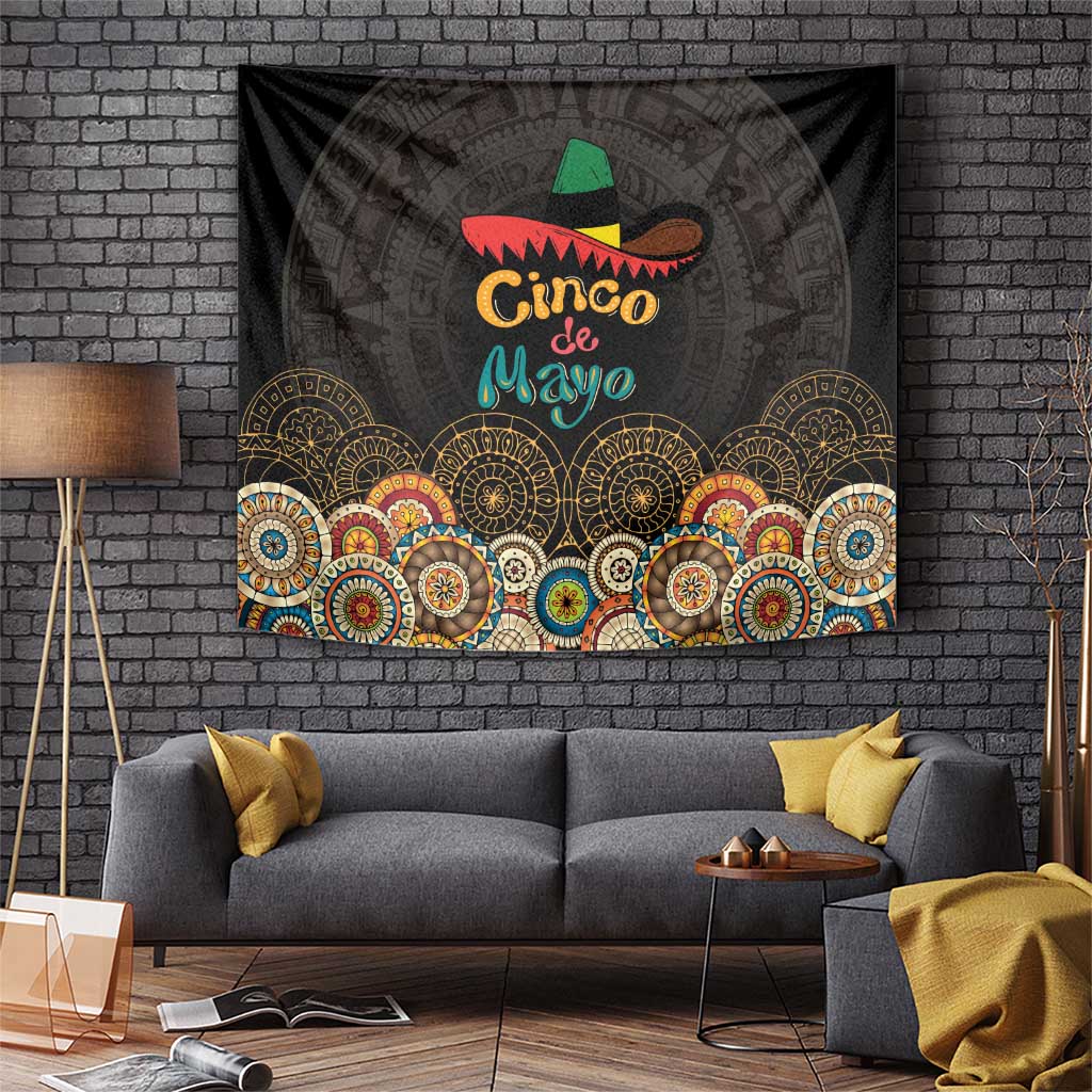 Mexico Cinco de Mayo Fiesta Tapestry Traditional Sombrero Hat