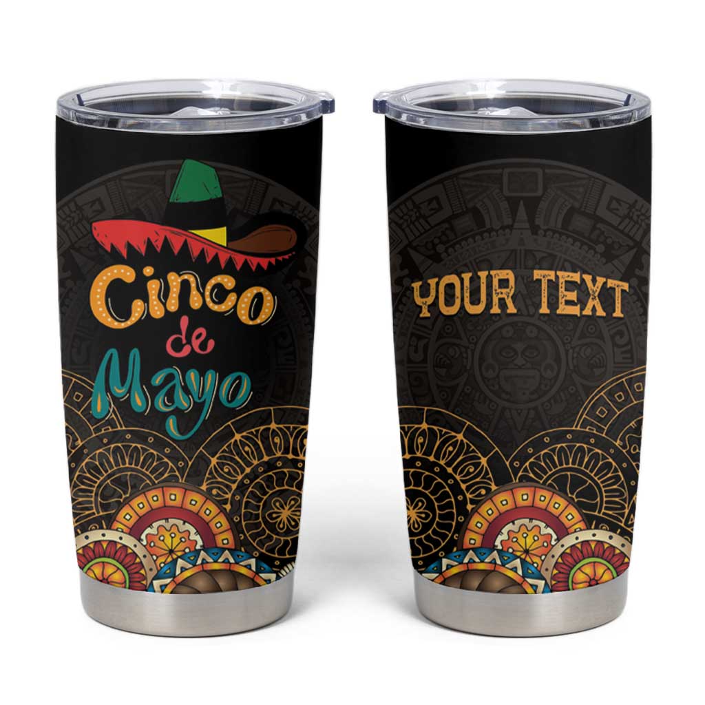 Personalized Mexico Cinco de Mayo Fiesta Tumbler Cup Traditional Sombrero Hat