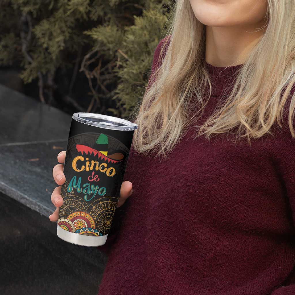 Personalized Mexico Cinco de Mayo Fiesta Tumbler Cup Traditional Sombrero Hat