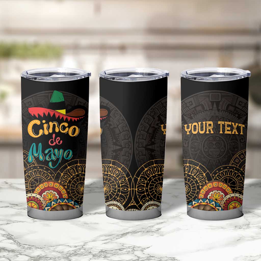 Personalized Mexico Cinco de Mayo Fiesta Tumbler Cup Traditional Sombrero Hat