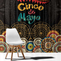 Mexico Cinco de Mayo Fiesta Window Curtain Traditional Sombrero Hat
