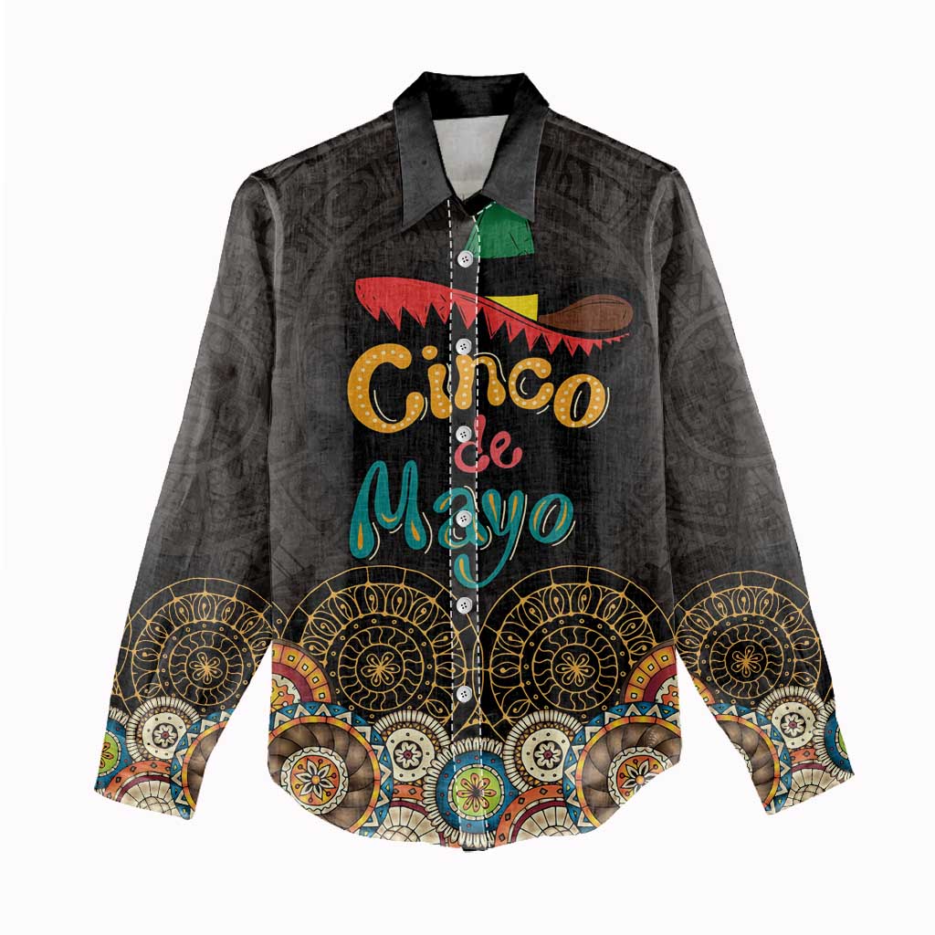 Personalized Mexico Cinco de Mayo Fiesta Women Casual Shirt Traditional Sombrero Hat