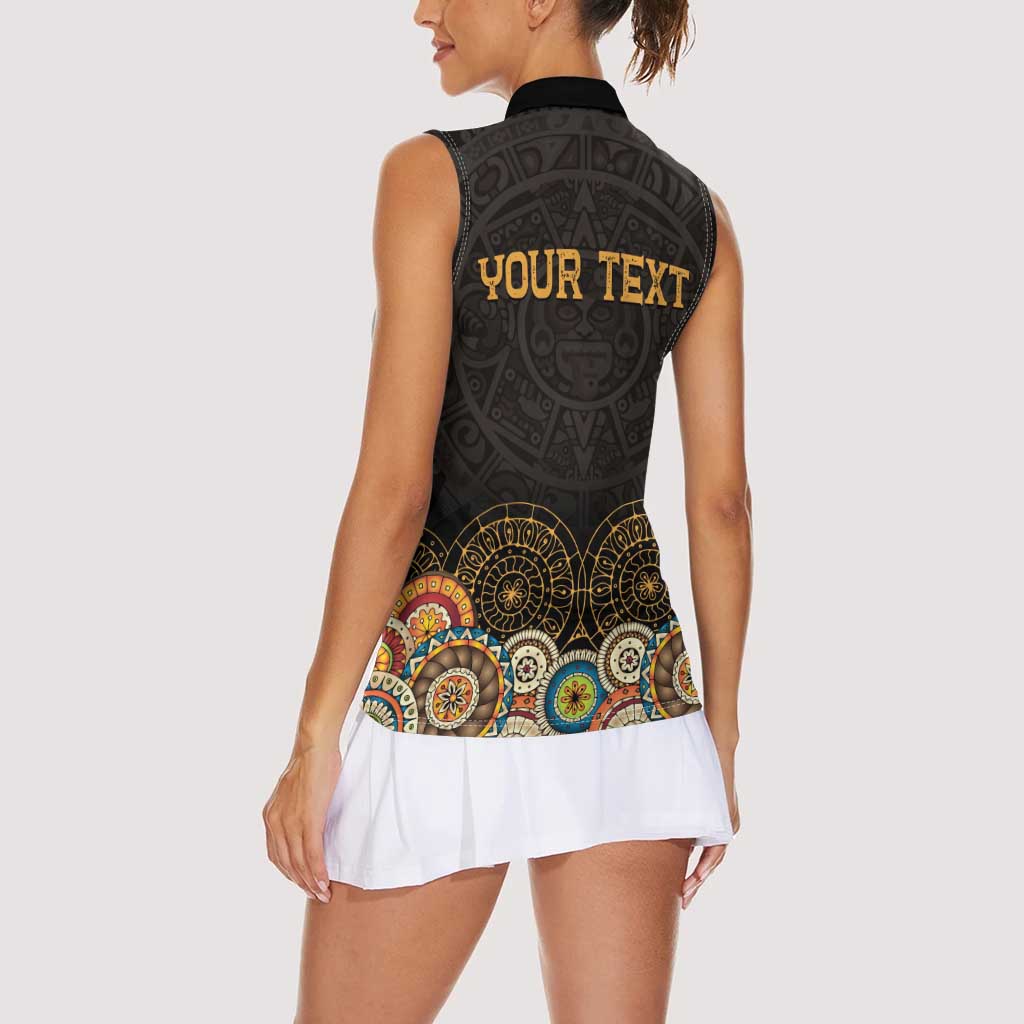 Personalized Mexico Cinco de Mayo Fiesta Women Sleeveless Polo Shirt Traditional Sombrero Hat