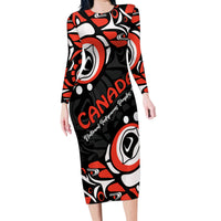 Canada National Indigenous Peoples Day 2024 Family Matching Long Sleeve Bodycon Dress and Hawaiian Shirt Haida Pattern - Wonder Print Shop