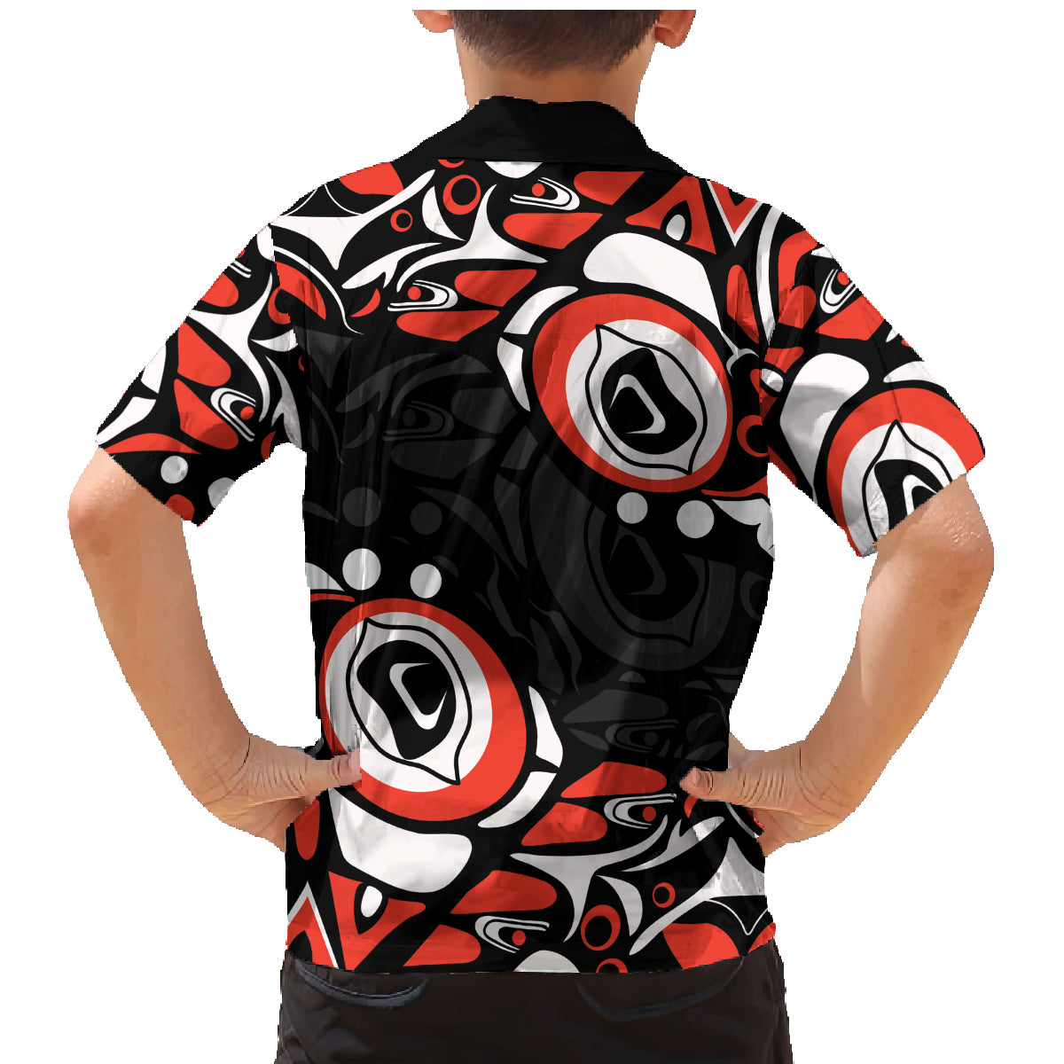 Canada National Indigenous Peoples Day 2024 Family Matching Mermaid Dress and Hawaiian Shirt Haida Pattern - Wonder Print Shop