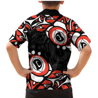 Canada National Indigenous Peoples Day 2024 Family Matching Mermaid Dress and Hawaiian Shirt Haida Pattern - Wonder Print Shop
