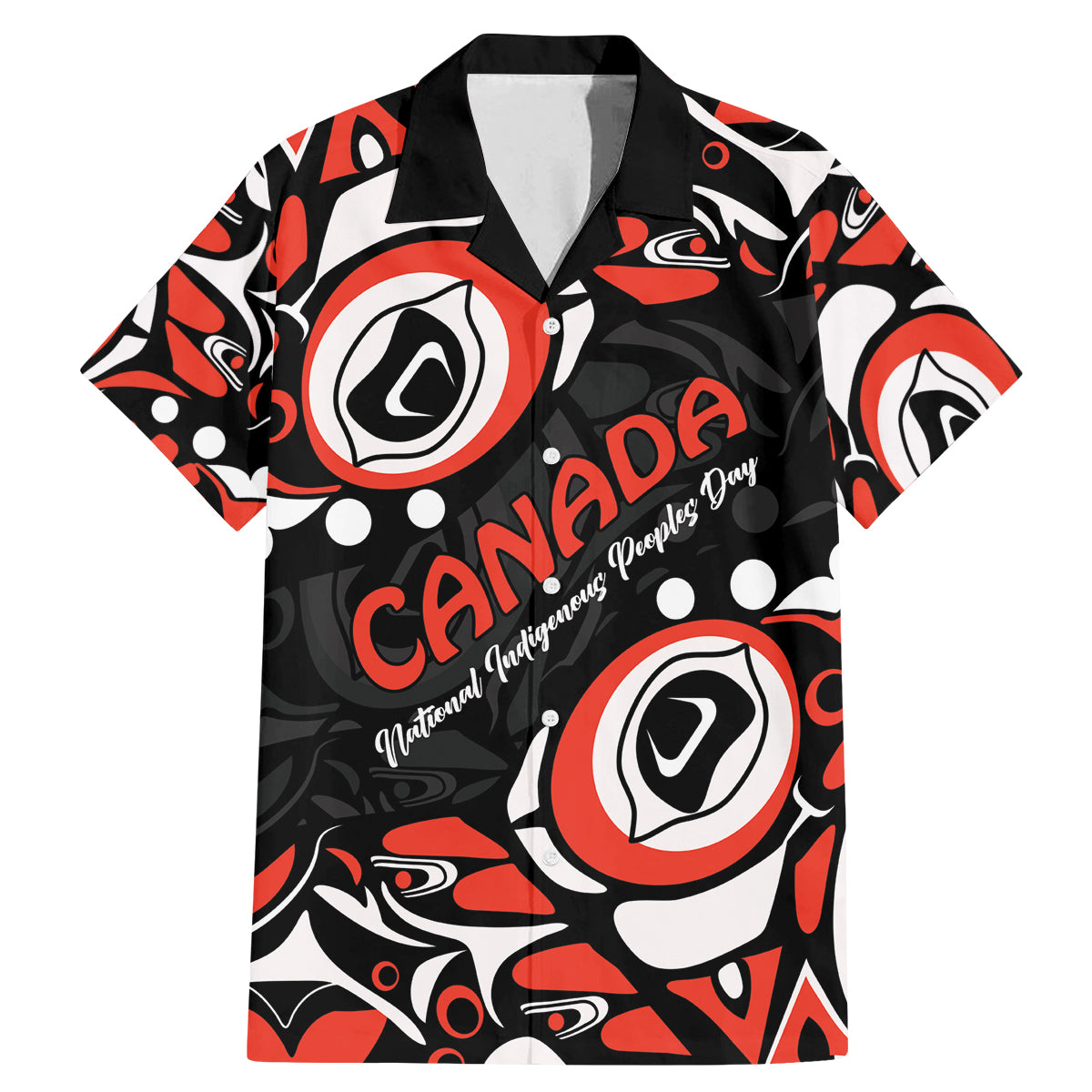Canada National Indigenous Peoples Day 2024 Family Matching Mermaid Dress and Hawaiian Shirt Haida Pattern - Wonder Print Shop