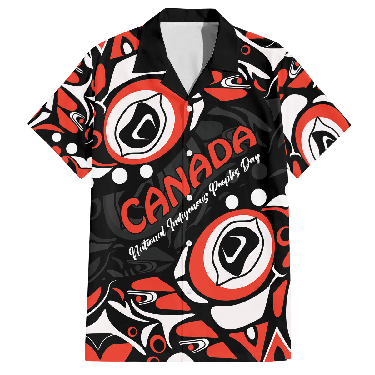 Canada National Indigenous Peoples Day 2024 Family Matching Puletasi and Hawaiian Shirt Haida Pattern - Wonder Print Shop