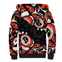 Canada National Indigenous Peoples Day 2024 Sherpa Hoodie Haida Pattern - Wonder Print Shop