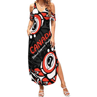 Canada National Indigenous Peoples Day 2024 Summer Maxi Dress Haida Pattern - Wonder Print Shop