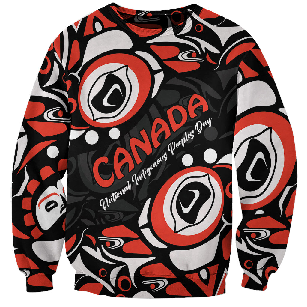Canada National Indigenous Peoples Day 2024 Sweatshirt Haida Pattern - Wonder Print Shop