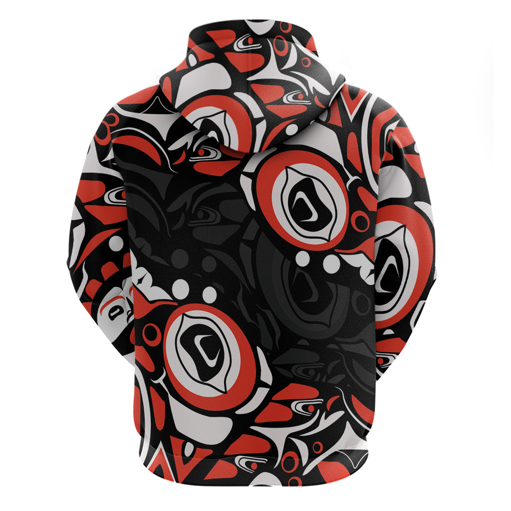 Canada National Indigenous Peoples Day 2024 Zip Hoodie Haida Pattern - Wonder Print Shop