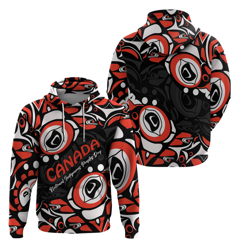 Canada National Indigenous Peoples Day 2024 Zip Hoodie Haida Pattern - Wonder Print Shop