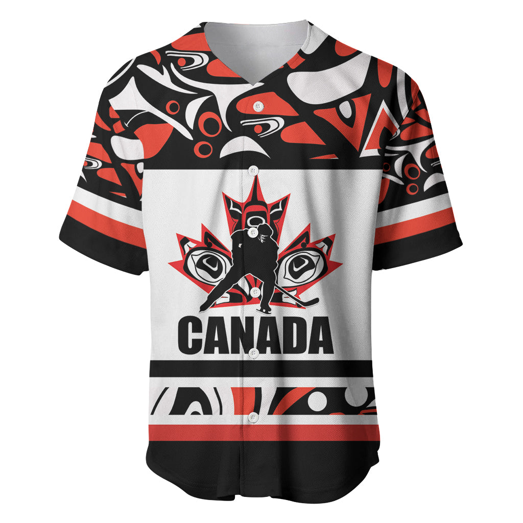 Canada Hockey 2024 Baseball Jersey Haida Maple Leaf - Wonder Print Shop