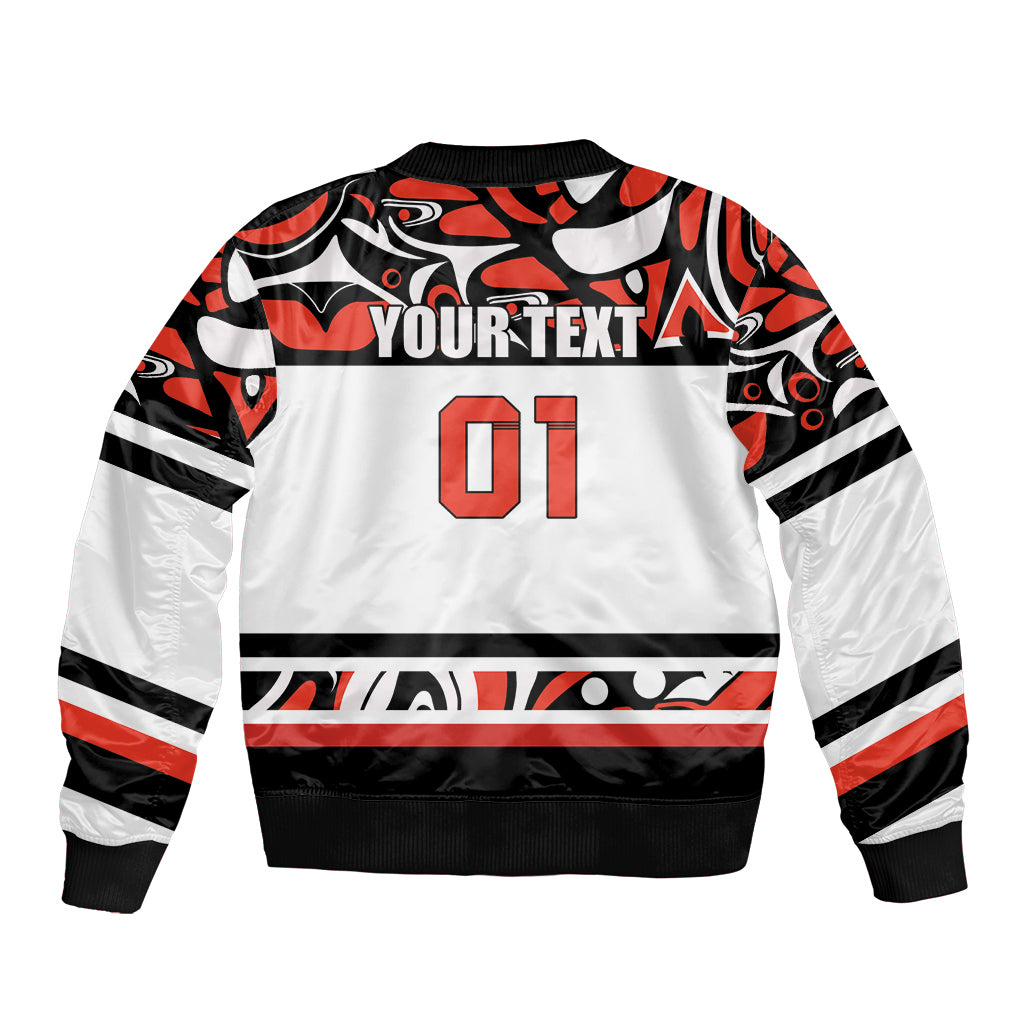 Canada Hockey 2024 Bomber Jacket Haida Maple Leaf - Wonder Print Shop