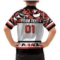 Canada Hockey 2024 Family Matching Mermaid Dress and Hawaiian Shirt Haida Maple Leaf - Wonder Print Shop