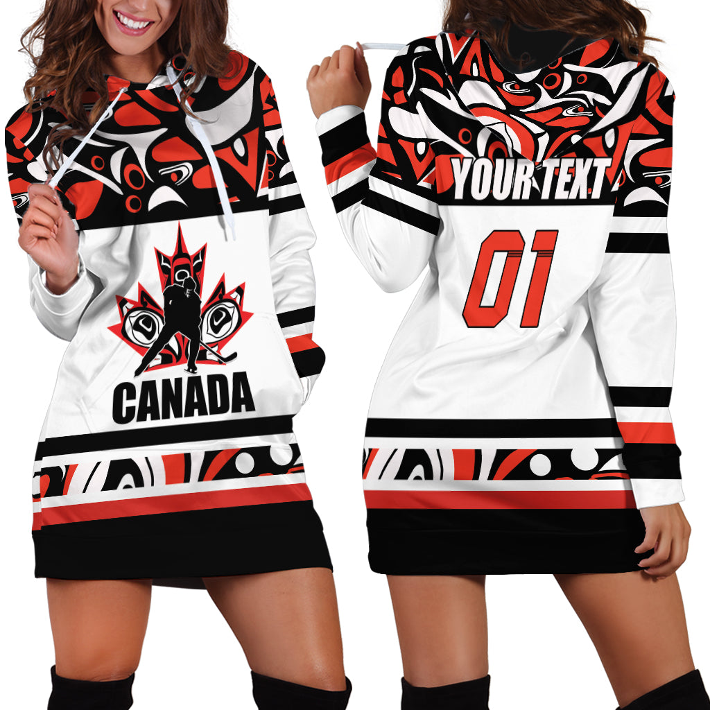 Canada Hockey 2024 Hoodie Dress Haida Maple Leaf - Wonder Print Shop