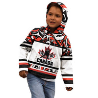 Canada Hockey 2024 Kid Hoodie Haida Maple Leaf LT01