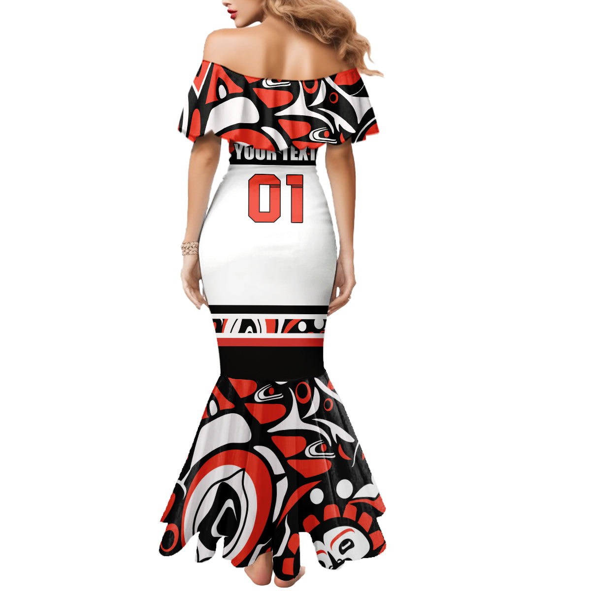 Canada Hockey 2024 Mermaid Dress Haida Maple Leaf - Wonder Print Shop