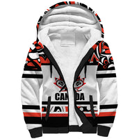 Canada Hockey 2024 Sherpa Hoodie Haida Maple Leaf - Wonder Print Shop