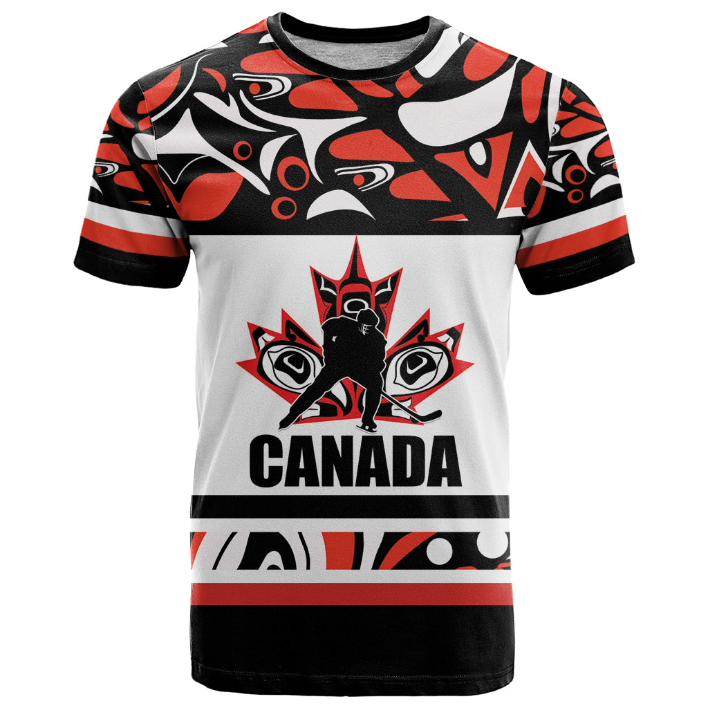 Canada Hockey 2024 T Shirt Haida Maple Leaf - Wonder Print Shop