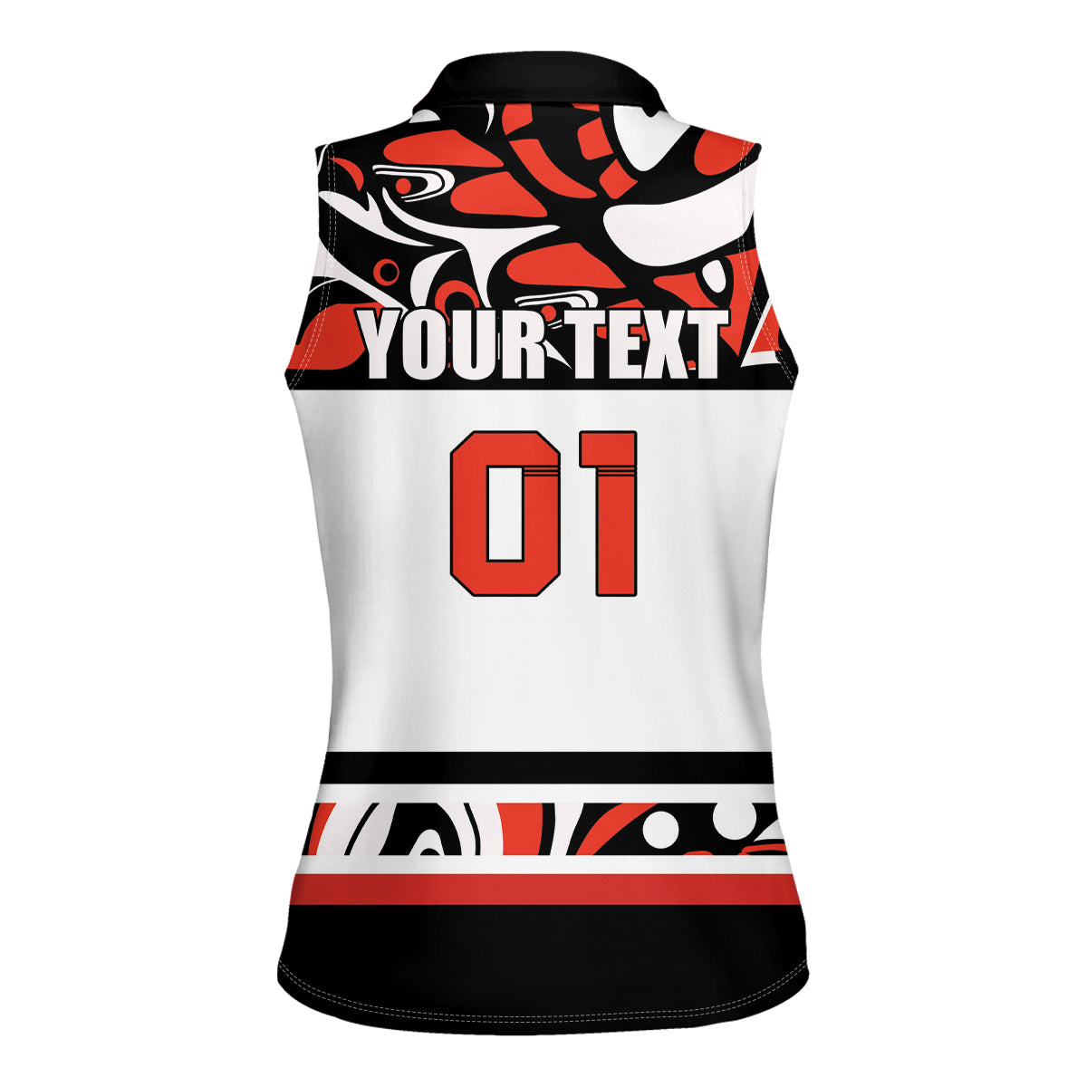 Canada Hockey 2024 Women Sleeveless Polo Shirt Haida Maple Leaf - Wonder Print Shop