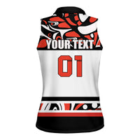 Canada Hockey 2024 Women Sleeveless Polo Shirt Haida Maple Leaf - Wonder Print Shop