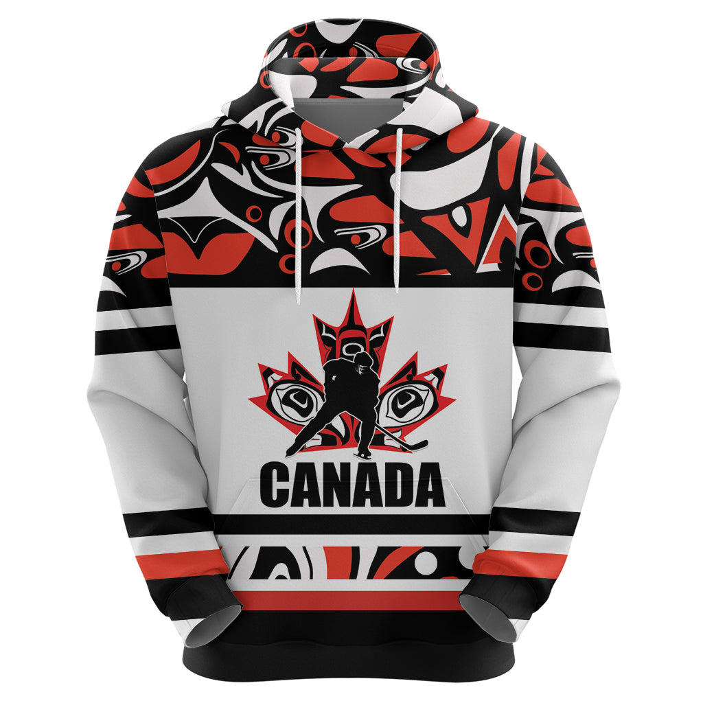 Canada Hockey 2024 Zip Hoodie Haida Maple Leaf - Wonder Print Shop