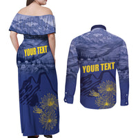 National Montana Day 2024 Couples Matching Off Shoulder Maxi Dress and Long Sleeve Button Shirt The Treasure State - Wonder Print Shop