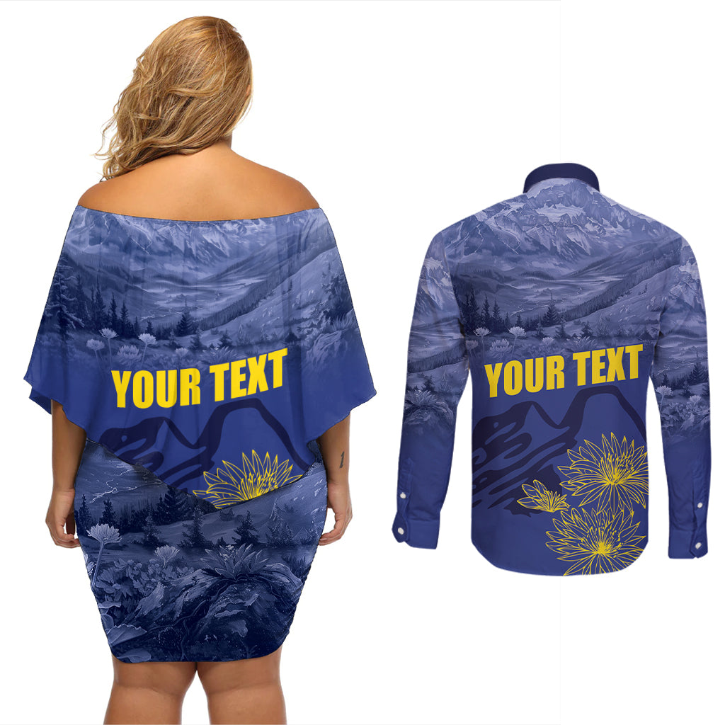 National Montana Day 2024 Couples Matching Off Shoulder Short Dress and Long Sleeve Button Shirt The Treasure State - Wonder Print Shop