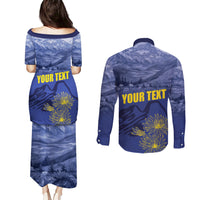 National Montana Day 2024 Couples Matching Puletasi and Long Sleeve Button Shirt The Treasure State - Wonder Print Shop