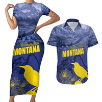 National Montana Day 2024 Couples Matching Short Sleeve Bodycon Dress and Hawaiian Shirt The Treasure State - Wonder Print Shop