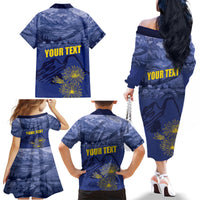 National Montana Day 2024 Family Matching Off The Shoulder Long Sleeve Dress and Hawaiian Shirt The Treasure State - Wonder Print Shop
