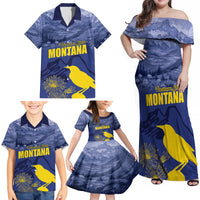 National Montana Day 2024 Family Matching Off Shoulder Maxi Dress and Hawaiian Shirt The Treasure State - Wonder Print Shop
