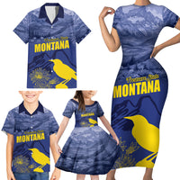 National Montana Day 2024 Family Matching Short Sleeve Bodycon Dress and Hawaiian Shirt The Treasure State - Wonder Print Shop