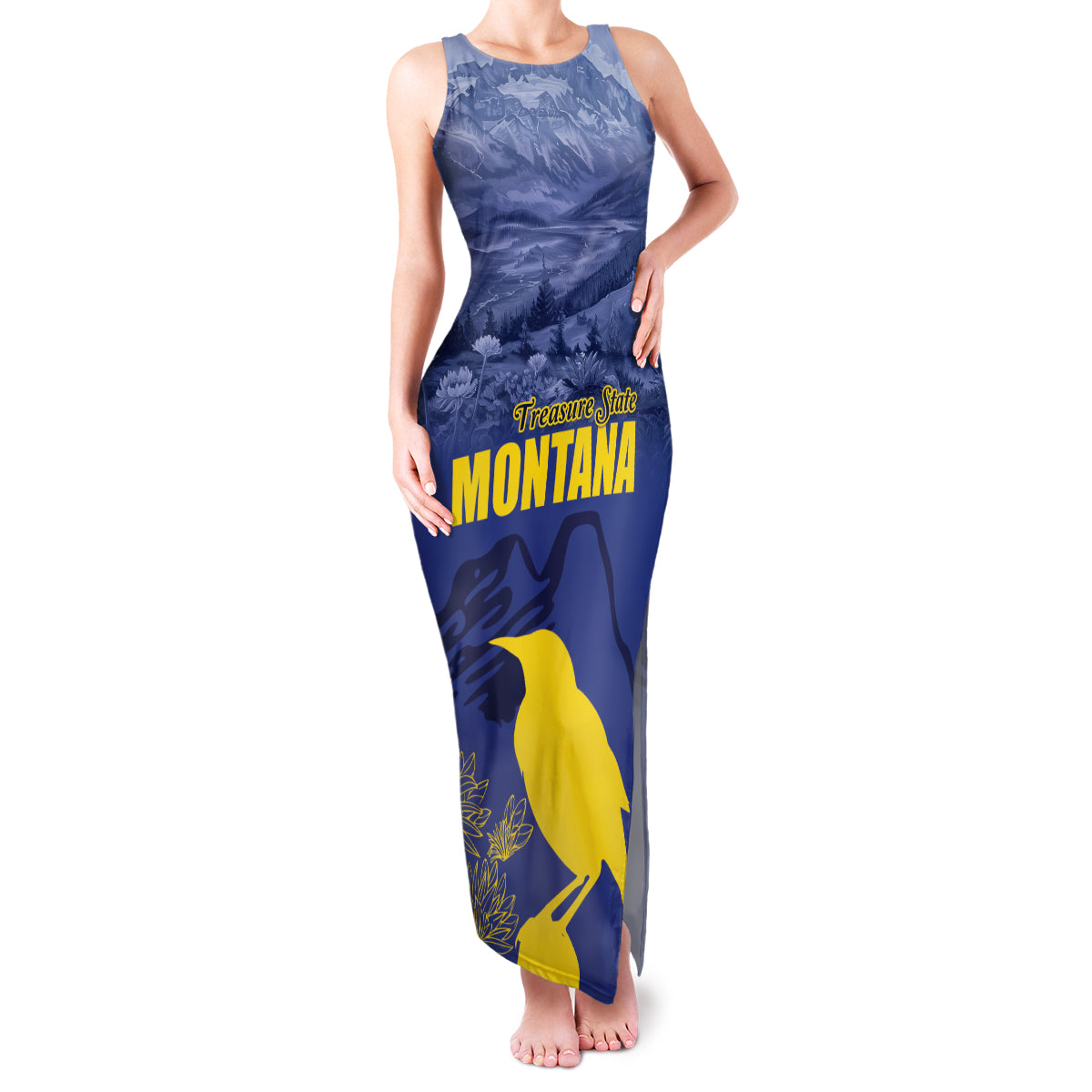 National Montana Day 2024 Family Matching Tank Maxi Dress and Hawaiian Shirt The Treasure State - Wonder Print Shop