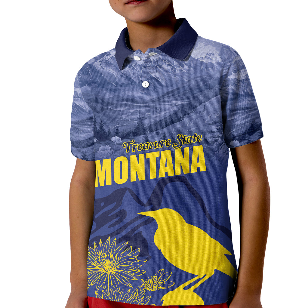 National Montana Day 2024 Kid Polo Shirt The Treasure State - Wonder Print Shop