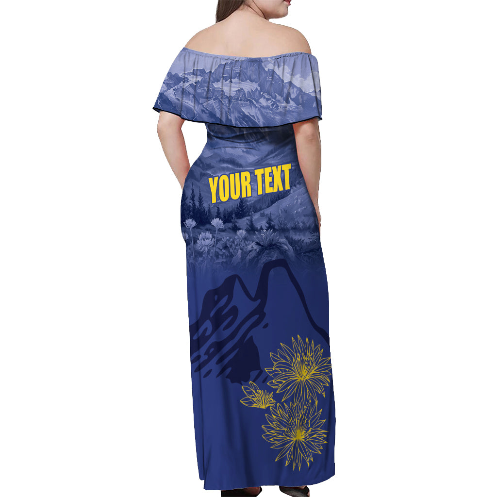 National Montana Day 2024 Off Shoulder Maxi Dress The Treasure State - Wonder Print Shop