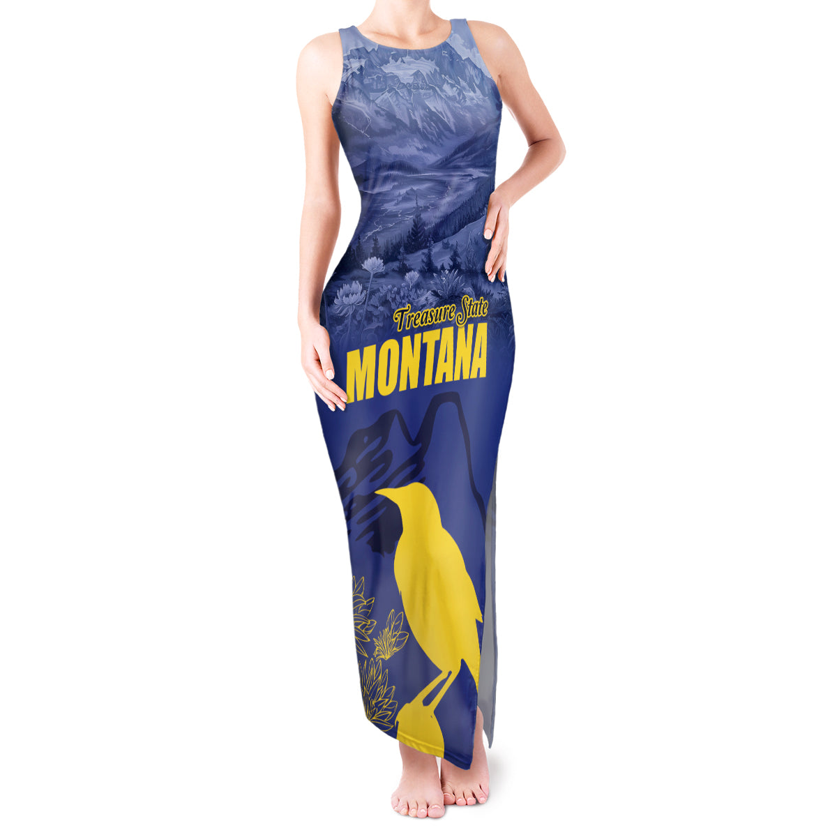 National Montana Day 2024 Tank Maxi Dress The Treasure State - Wonder Print Shop