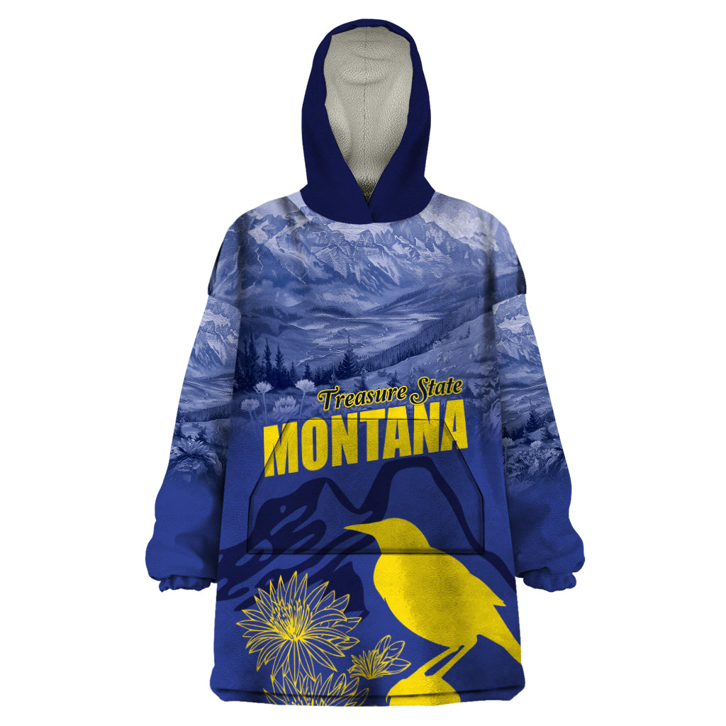 National Montana Day 2024 Wearable Blanket Hoodie The Treasure State - Wonder Print Shop
