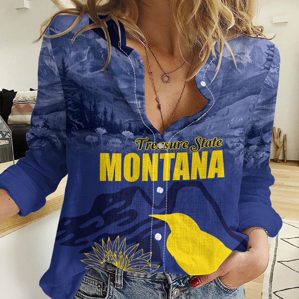 National Montana Day 2024 Women Casual Shirt The Treasure State - Wonder Print Shop