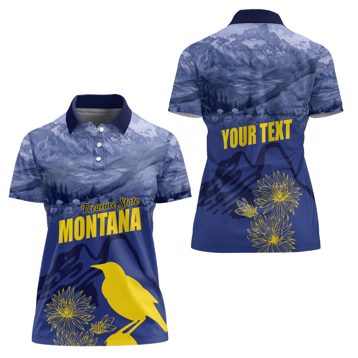 National Montana Day 2024 Women Polo Shirt The Treasure State - Wonder Print Shop