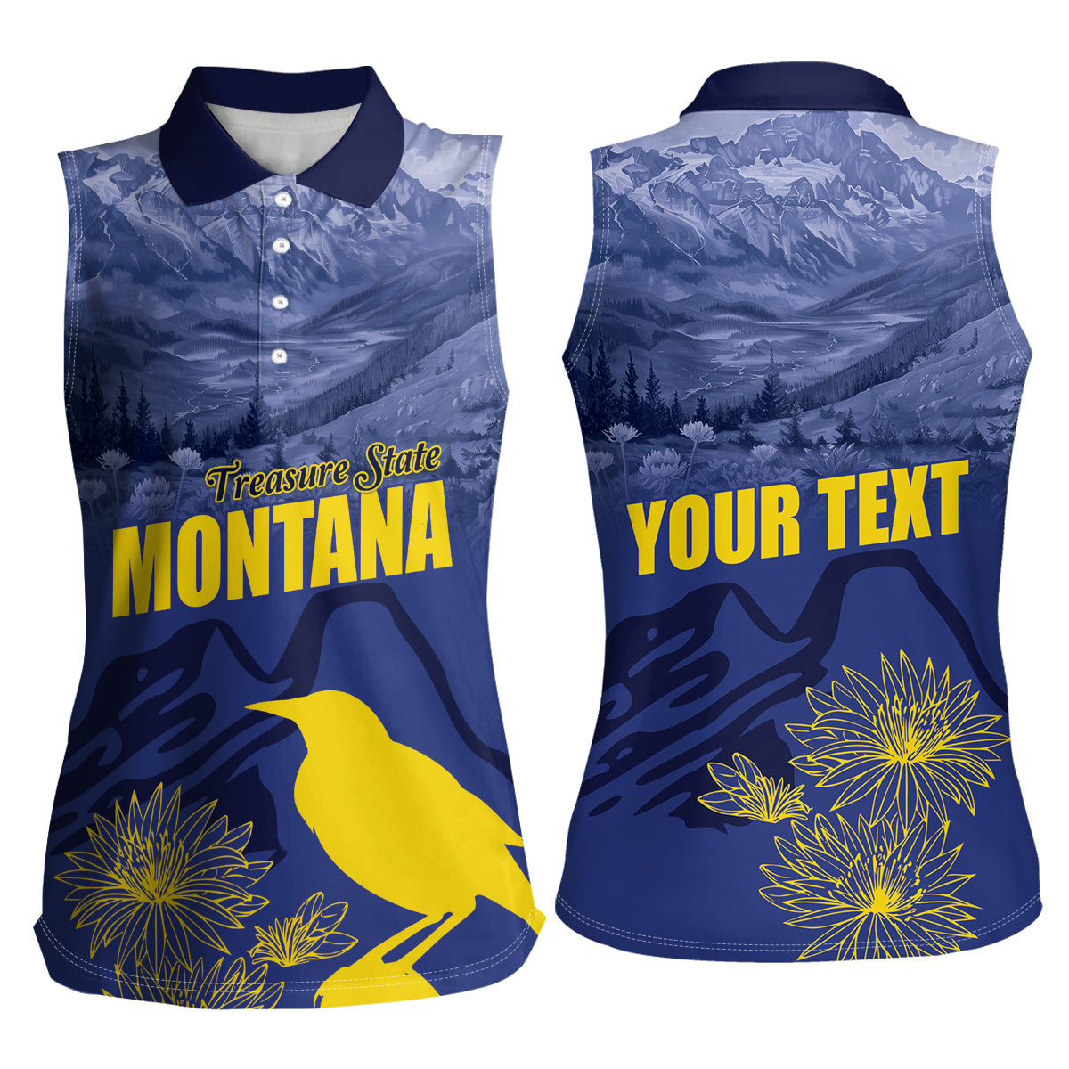 National Montana Day 2024 Women Sleeveless Polo Shirt The Treasure State - Wonder Print Shop
