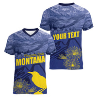 National Montana Day 2024 Women V-Neck T-Shirt The Treasure State - Wonder Print Shop