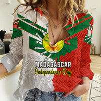 26 June Madagascar Independence Day Women Casual Shirt Baobab Mix African Pattern - Wonder Print Shop