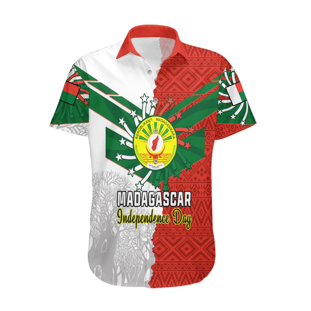 Personalised 26 June Madagascar Independence Day Hawaiian Shirt Baobab Mix African Pattern - Wonder Print Shop