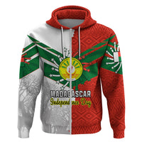 Personalised 26 June Madagascar Independence Day Hoodie Baobab Mix African Pattern - Wonder Print Shop