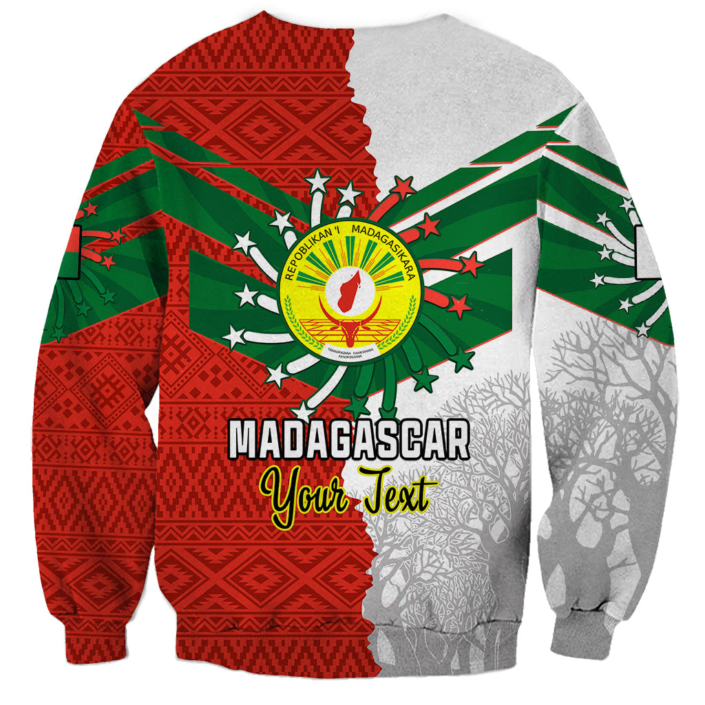 Personalised 26 June Madagascar Independence Day Sweatshirt Baobab Mix African Pattern - Wonder Print Shop