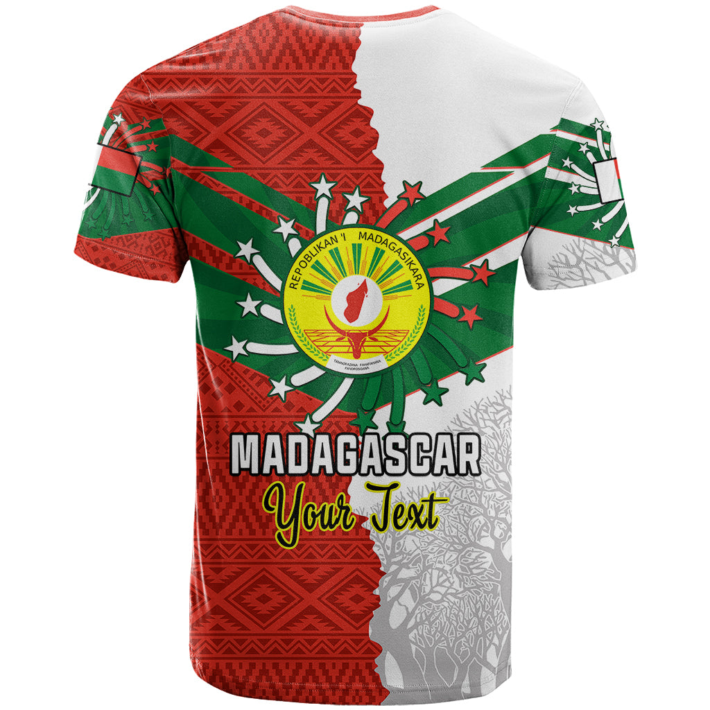 Personalised 26 June Madagascar Independence Day T Shirt Baobab Mix African Pattern - Wonder Print Shop